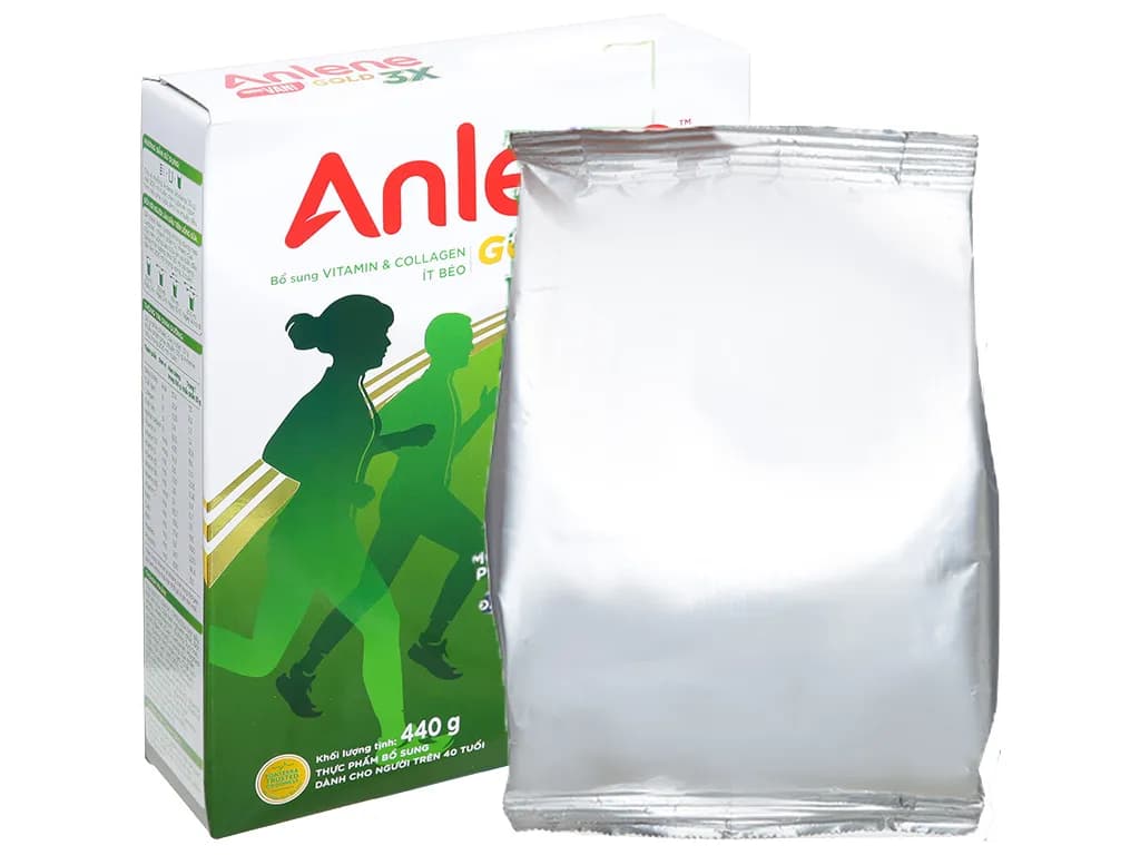 Sữa người lớn Anlene Gold 3X hương vani hộp giấy 440g (trên 40 tuổi)