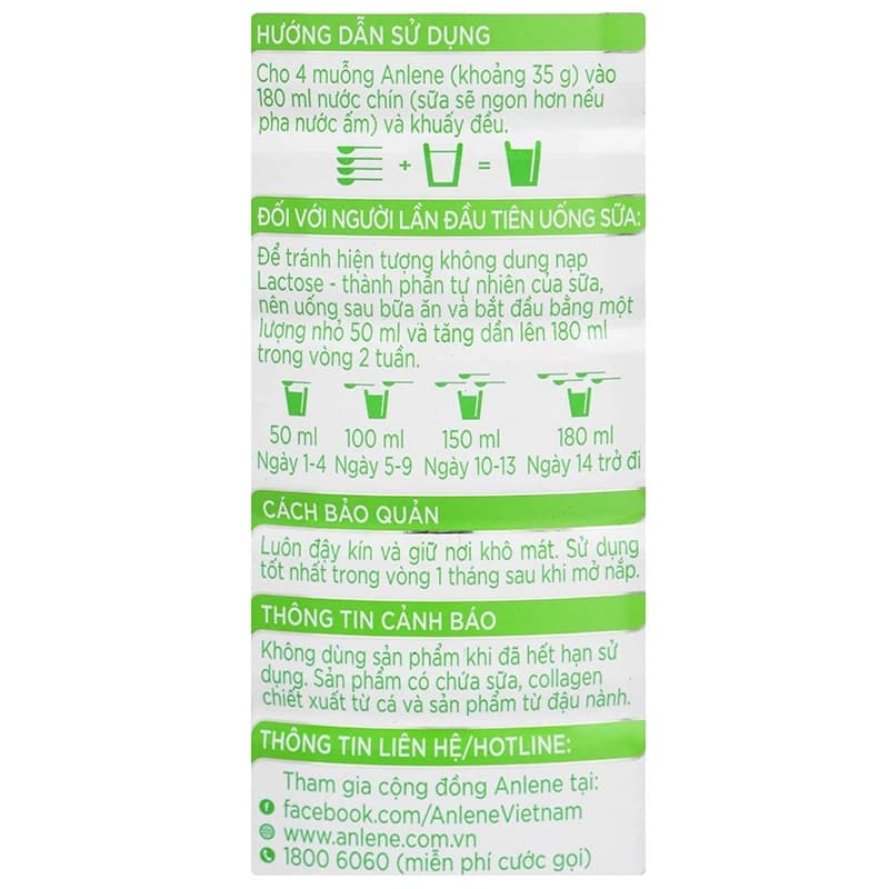 Sữa người lớn Anlene Gold 3X hương Vani 800g