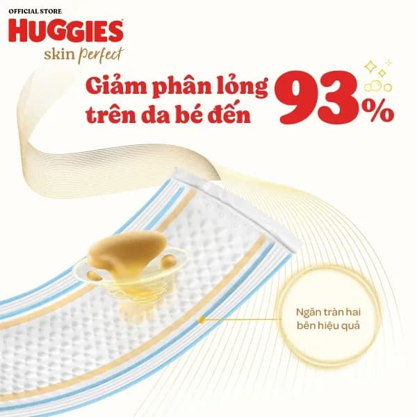 Tã dán sơ sinh Huggies Skin Perfect size S (54 miếng, 4 - 8kg)
