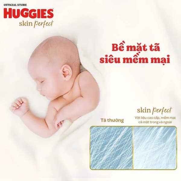 Tã quần Huggies SkinPerfect Pants size XL (52 + 6 miếng, 12 - 17kg)