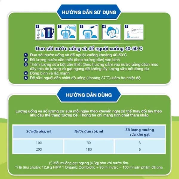 Sữa bột cho bé HiPP Organic Combiotic số 3 800g (1 - 3 tuổi)