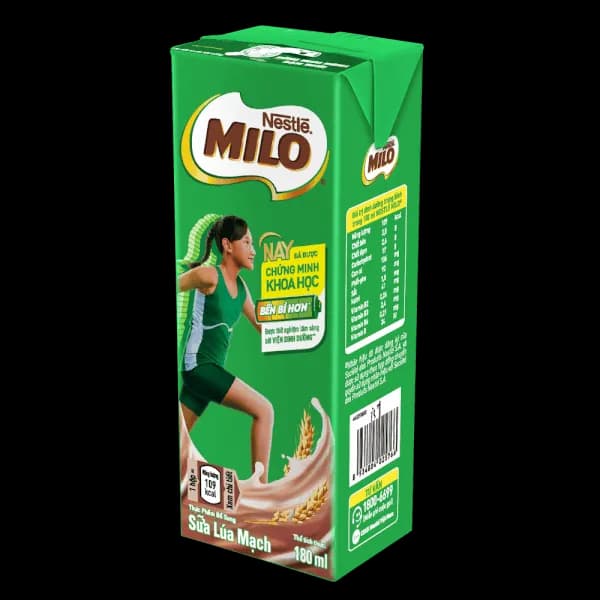 Sữa lúa mạch Nestlé Milo 180ml (lốc 4 hộp)