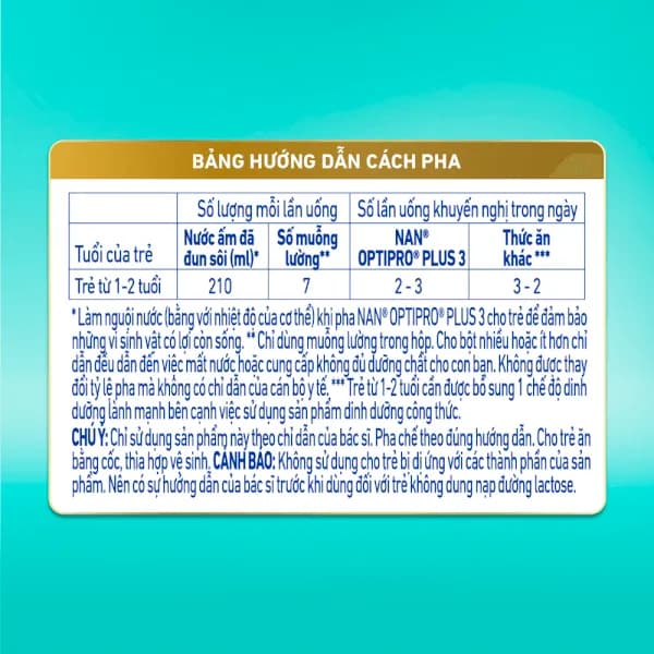 Sữa bột cho bé Nestle NAN Optipro Plus 3 800g (1 - 2 tuổi)