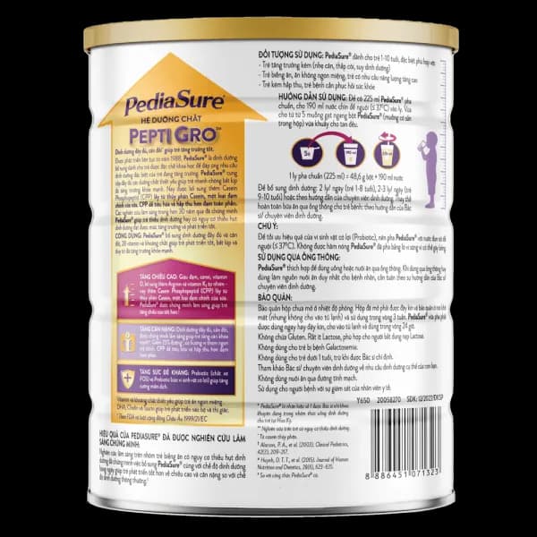 Sữa bột cho bé Abbott Pediasure hương vani 800g (1 - 10 tuổi)