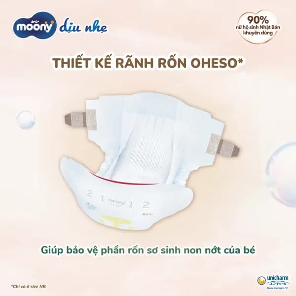 Tã dán Moony Natural/Moony Dịu nhẹ size M (46 miếng)